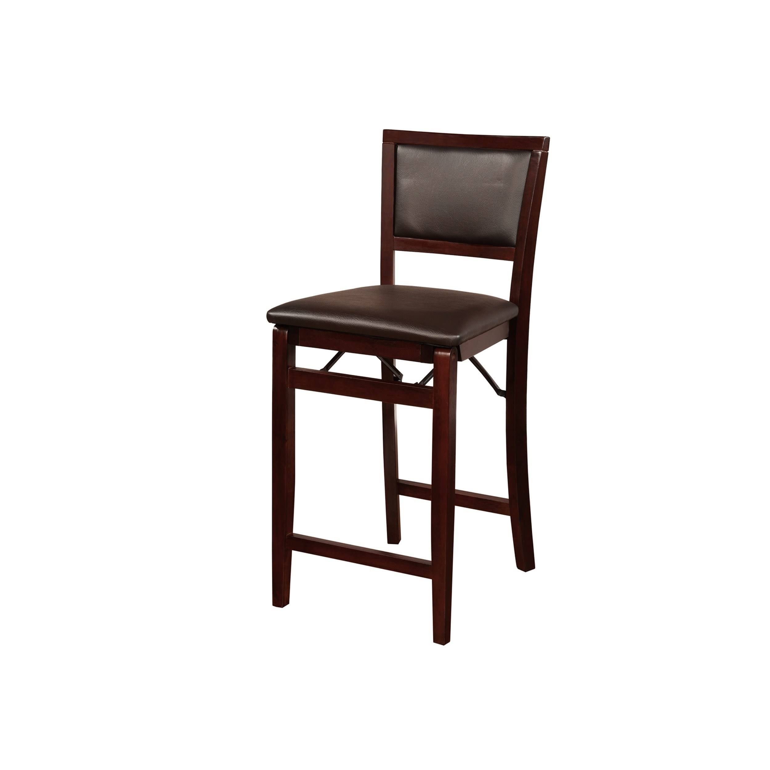 Dark Brown Folding Counter Stool V9371
