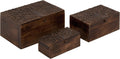 Wood Carved Box Set of 3 T13444