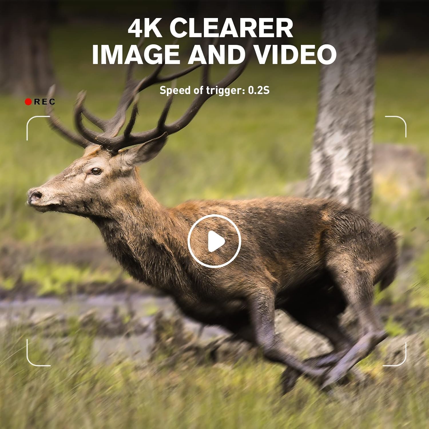 4K 30MP Night Vision Motion Activated Waterproof WiFi Trail Camera Pack of 2 R9381