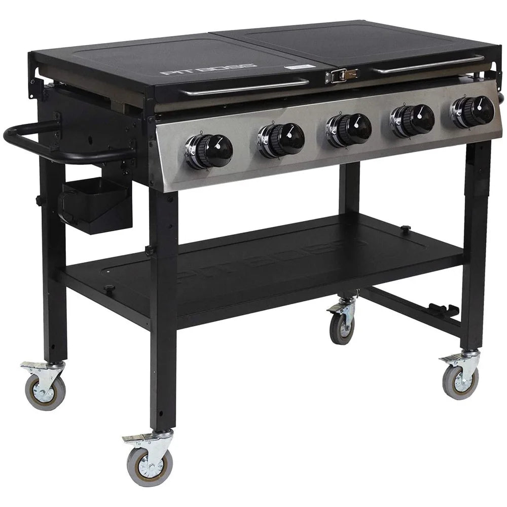 5-burner Propane Griddle, 62,000 BTU, 753 sq. in. Surface with 4-burner Griddle Cover L62185