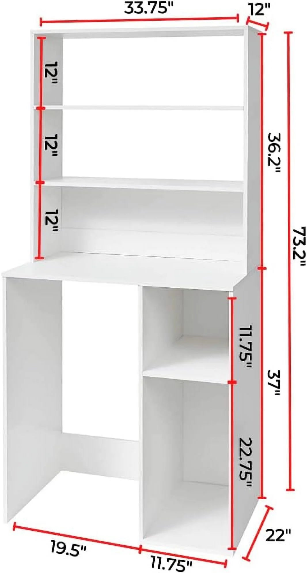 White Mini Fridge Dorm Station with Top J968695
