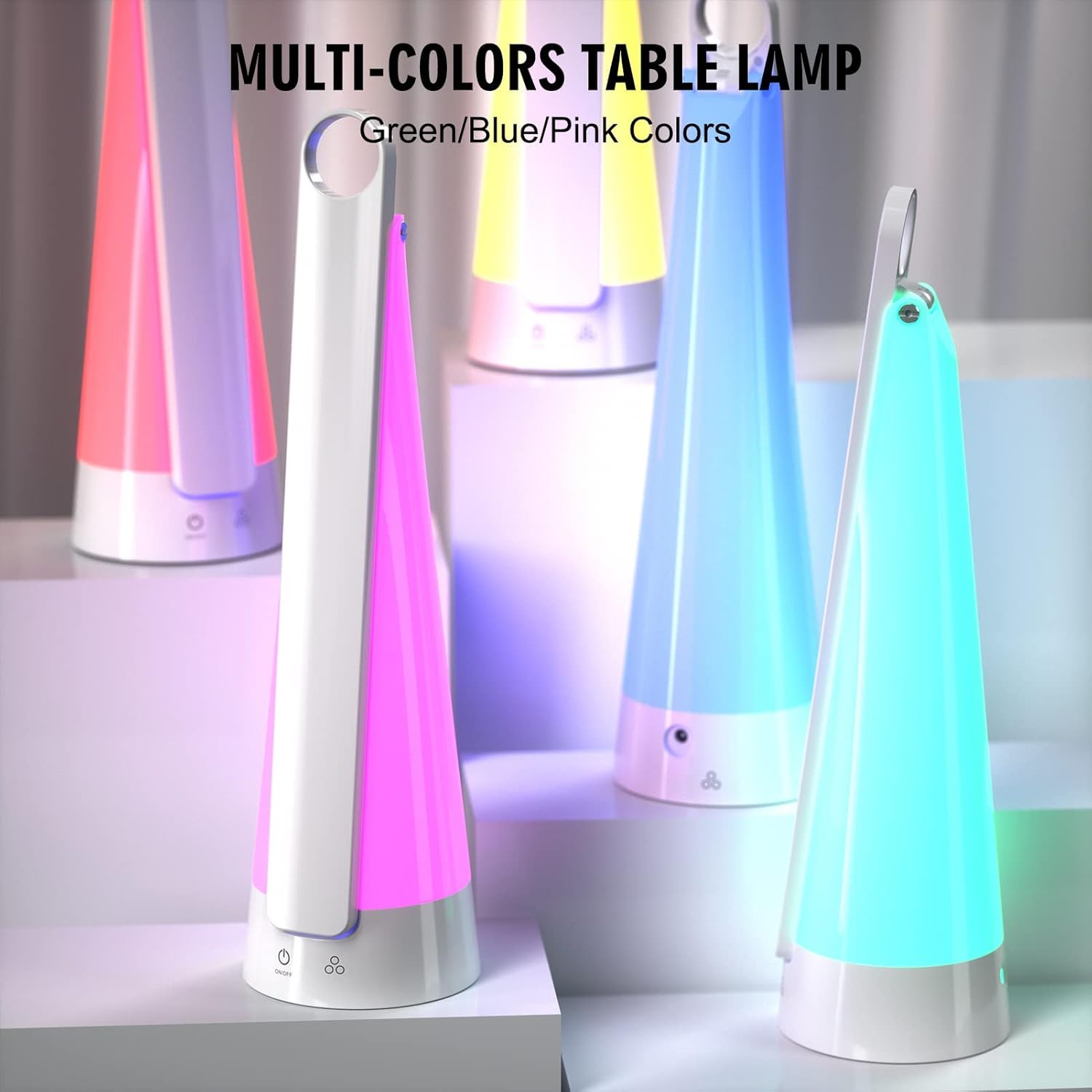 LED Desk Lamp with RGB Colors, Stepless Dimmable K53659