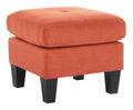 Orange Twill Fabric Ottoman R7751