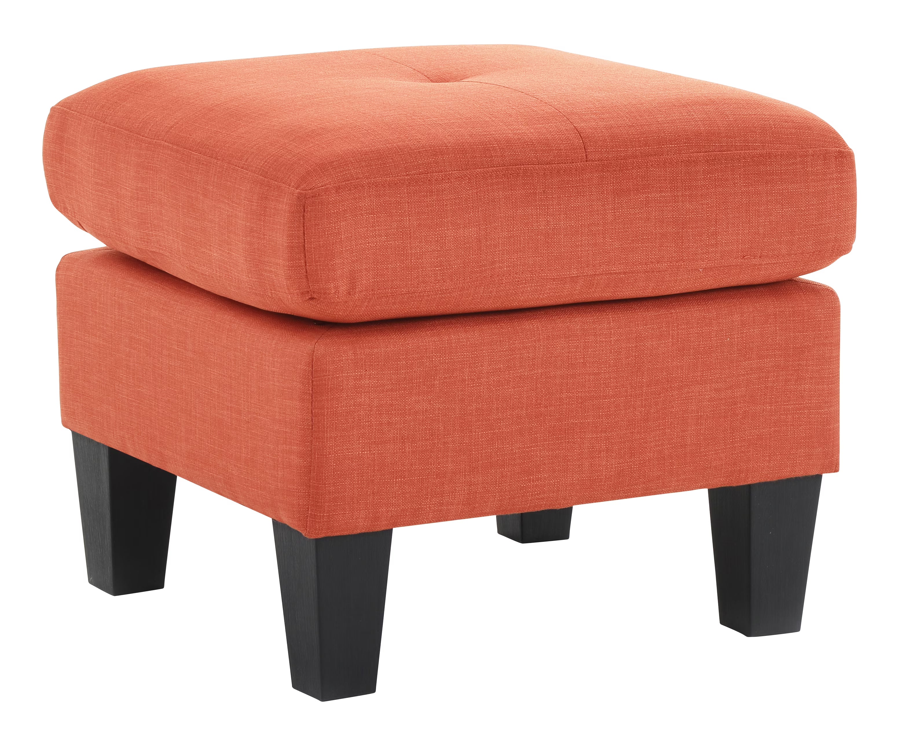Orange Twill Fabric Ottoman R7751