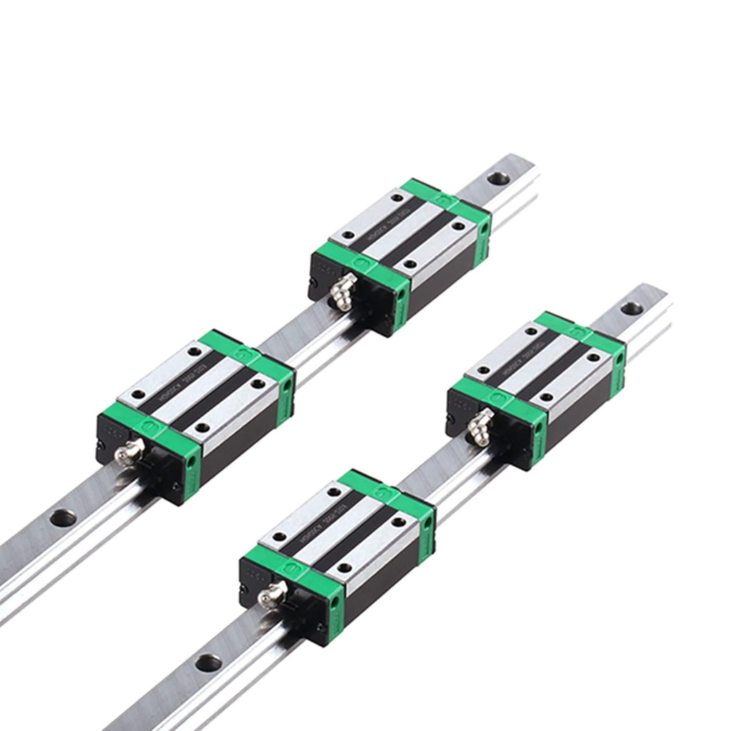 Linear Rail 2X HGR20-1000mm Slide Guideway + 4X HGH20CA Bearing Block Carriage for DIY CNC D187