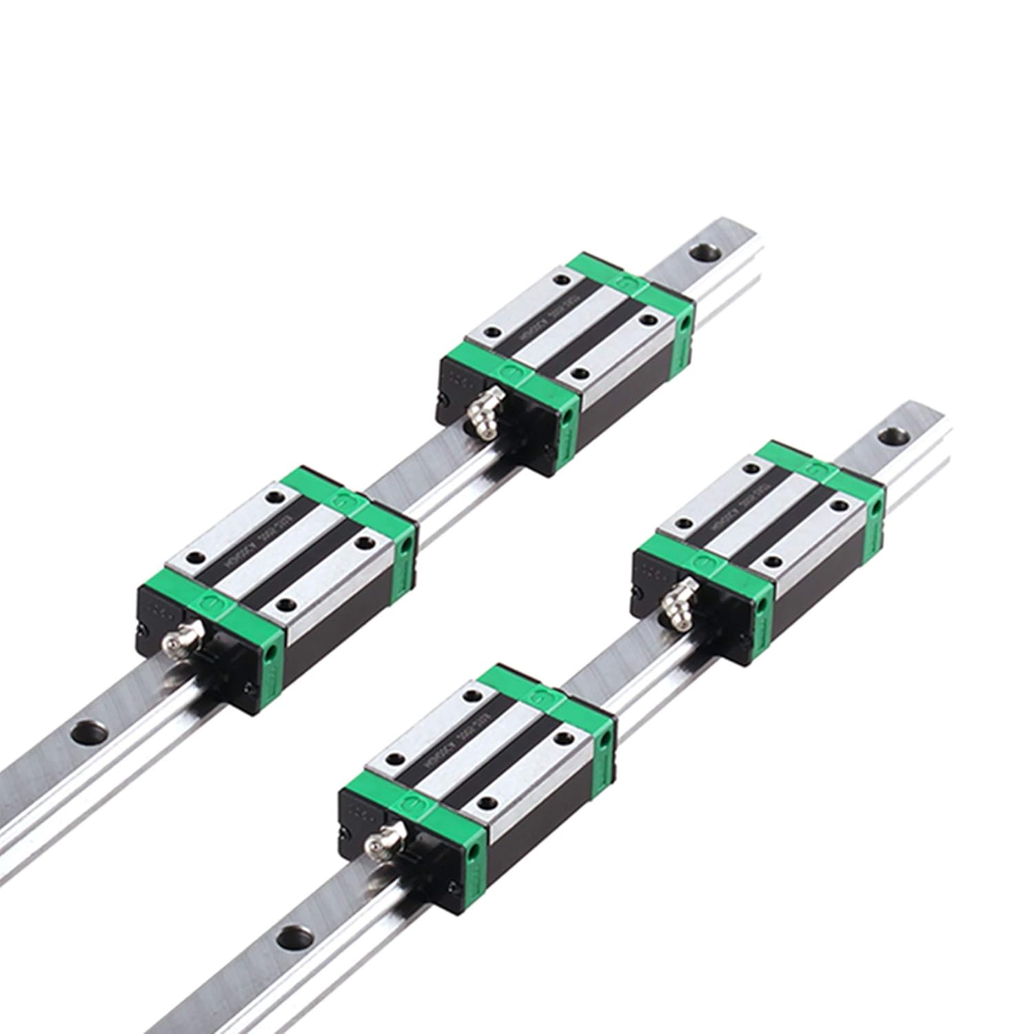 Linear Rail 2X HGR20-1000mm Slide Guideway + 4X HGH20CA Bearing Block Carriage for DIY CNC D187