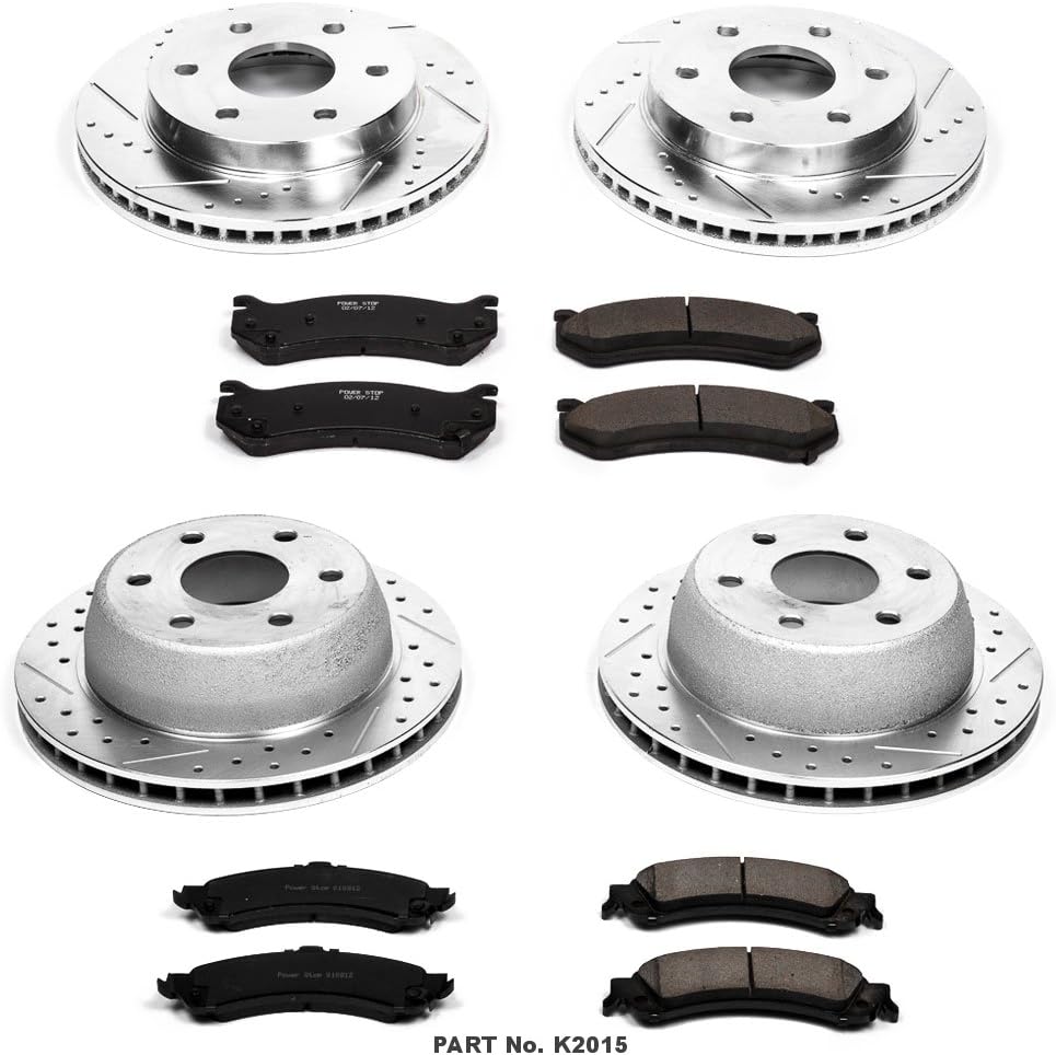 Z23 Carbon Fiber Brake Pads with Drilled & Slotted Brake Rotors Kit R493