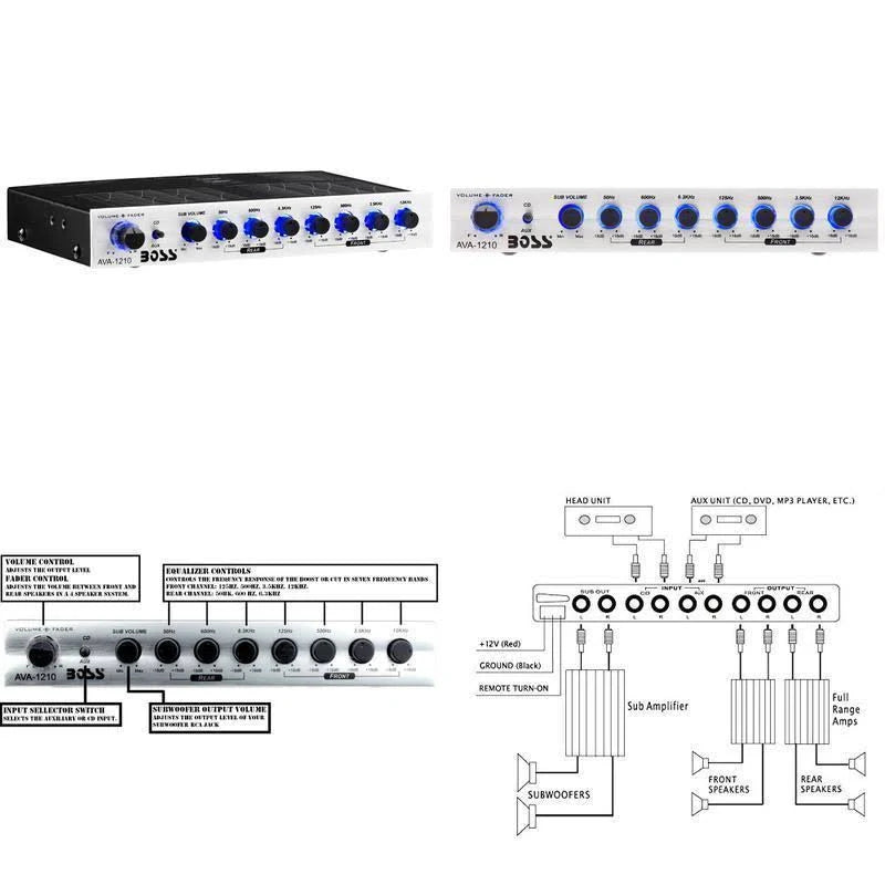 7 Band Car Equalizer with Subwoofer Output J786728
