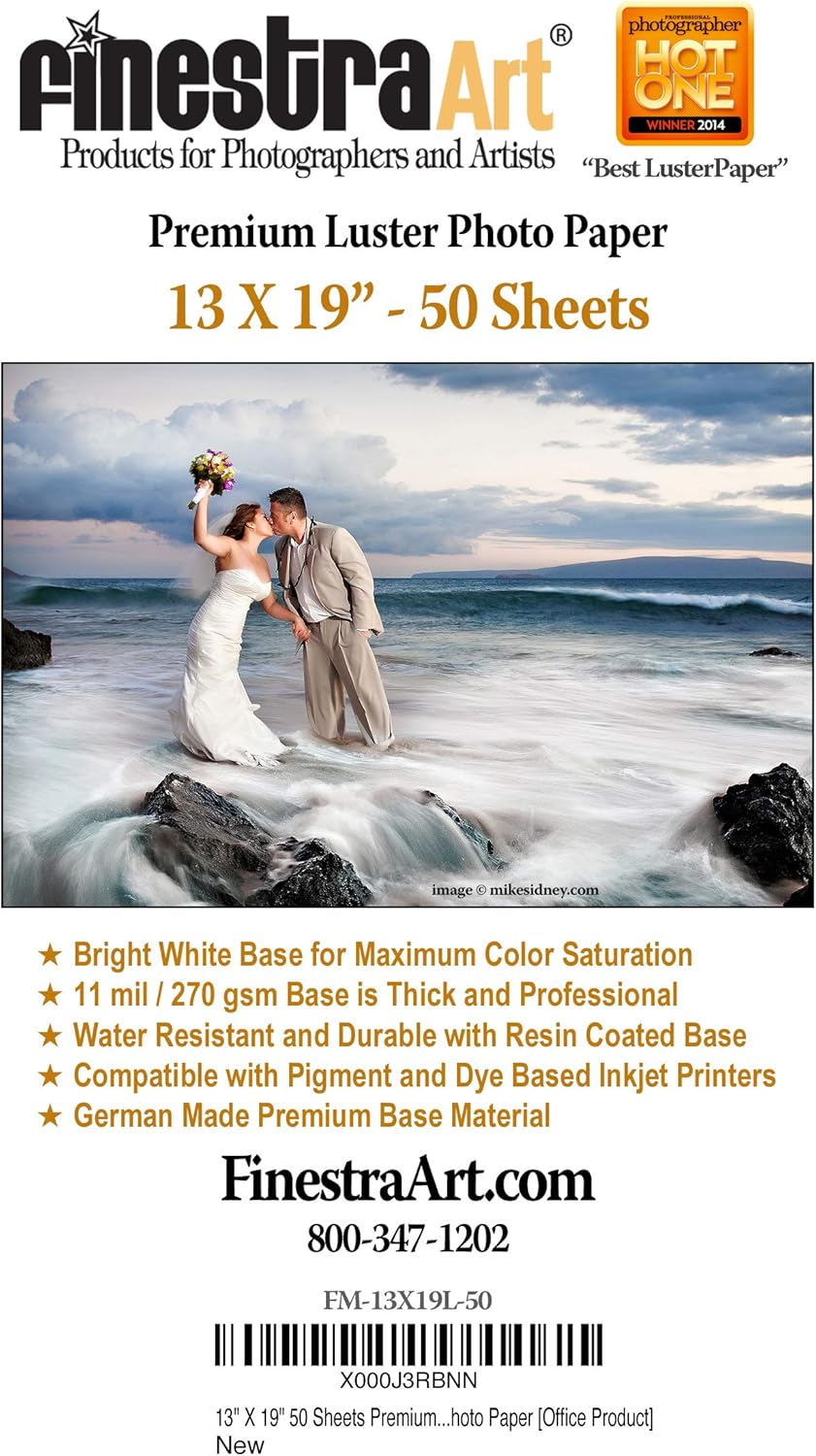 Premium Luster Inkjet Photo Paper Roll S876