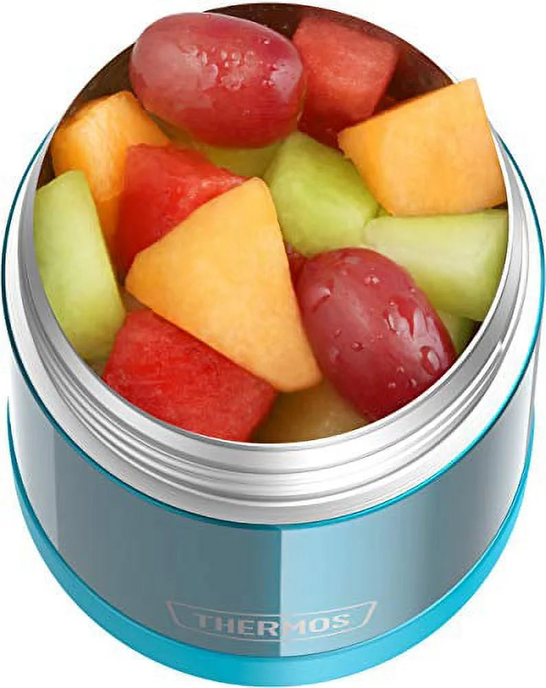 Teal 10 Ounce Stainless Steel Vacuum Insulated Kids Food Jar with Folding Spoon S88619