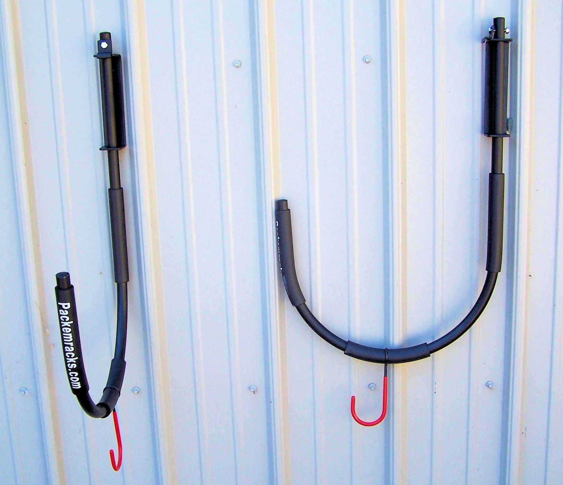 FIRE ENGINE RED FOLDING KAYAK RACK ROOF TOP AND WALL CARRIER BUNDLE J101
