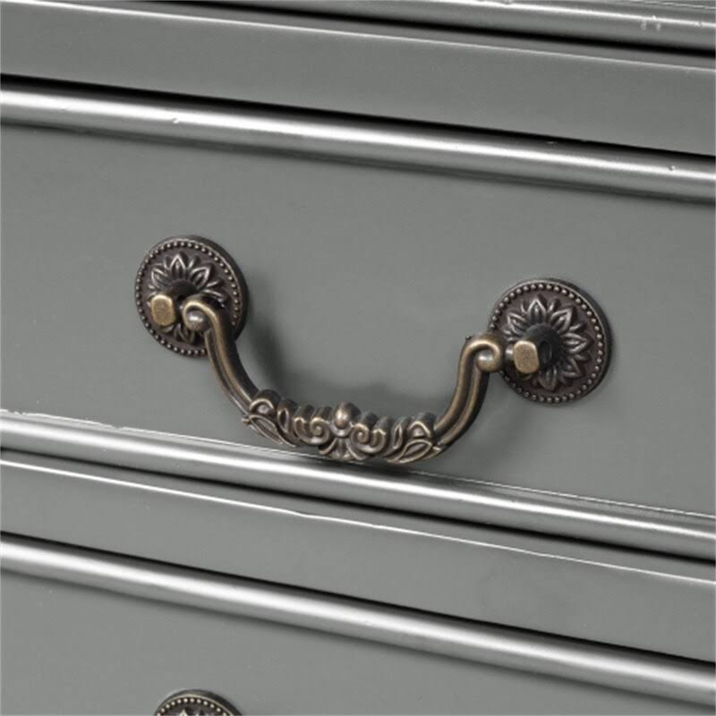 Blue Console Table with 3 Drawers A41086