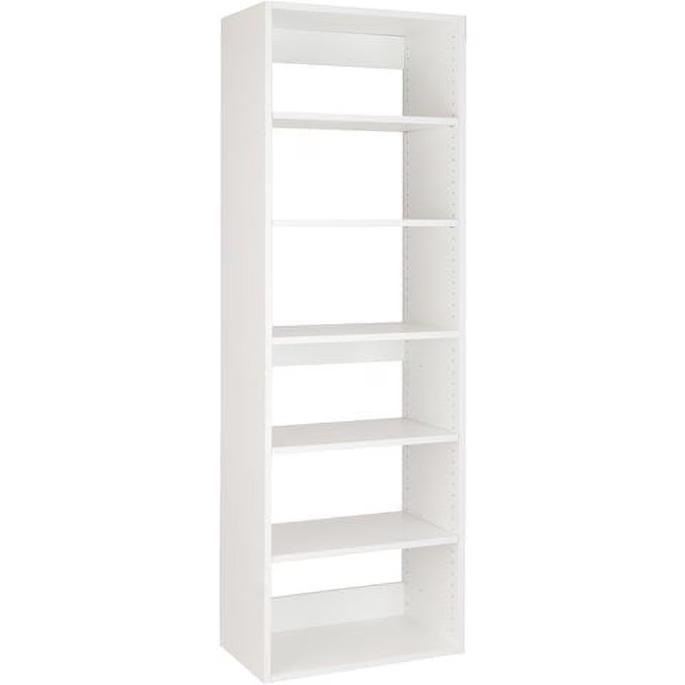 White 31.5" Wide Wood Closet Organizer Unit N389
