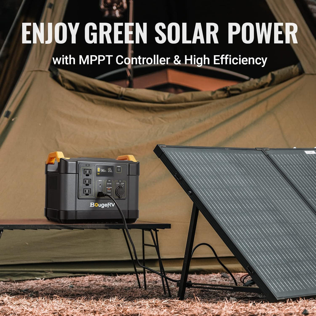 1200W 1100Wh Solar Generator with Pure Sine Wave AC Outlet F722642