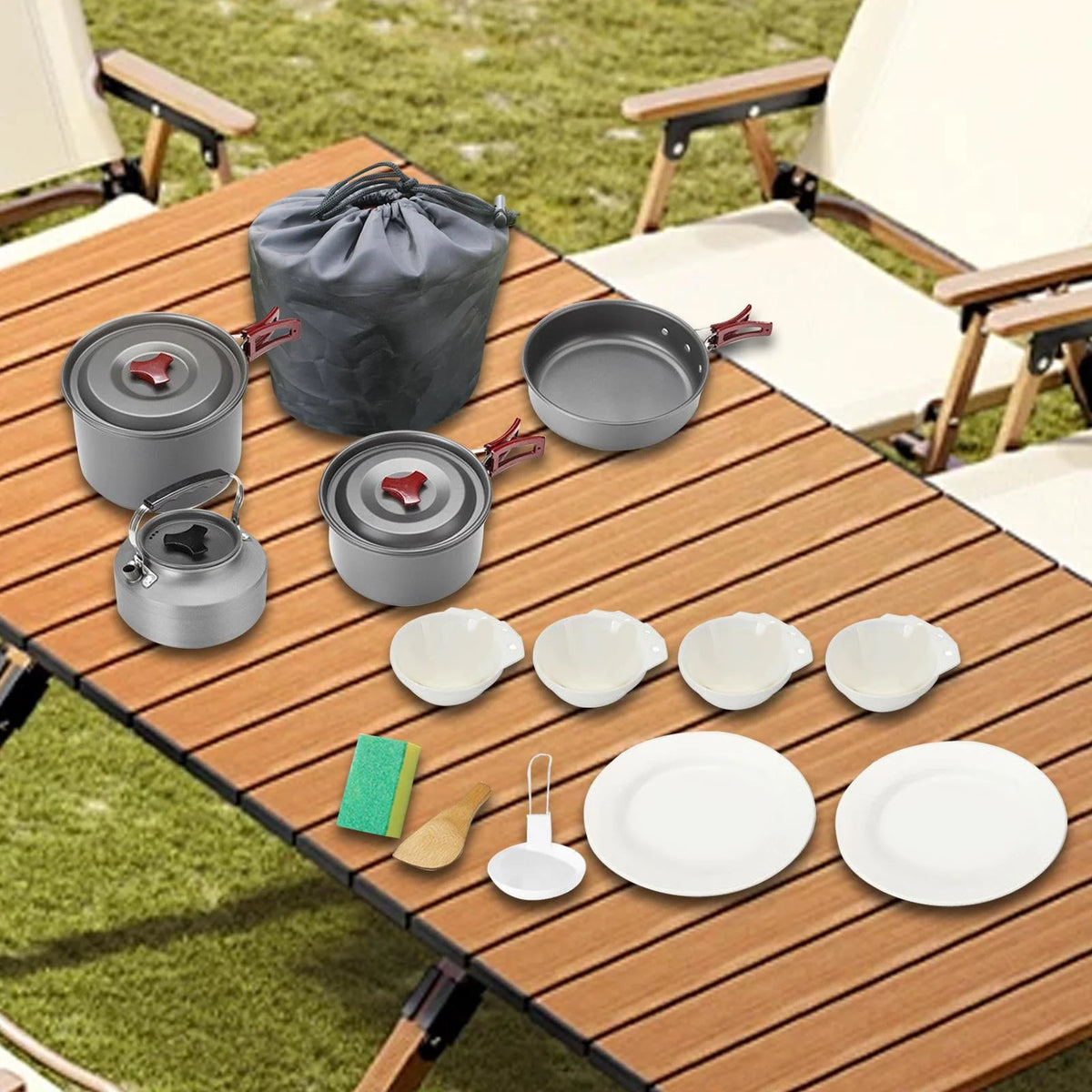 Camping Cookware Non Stick for Campfire Q619