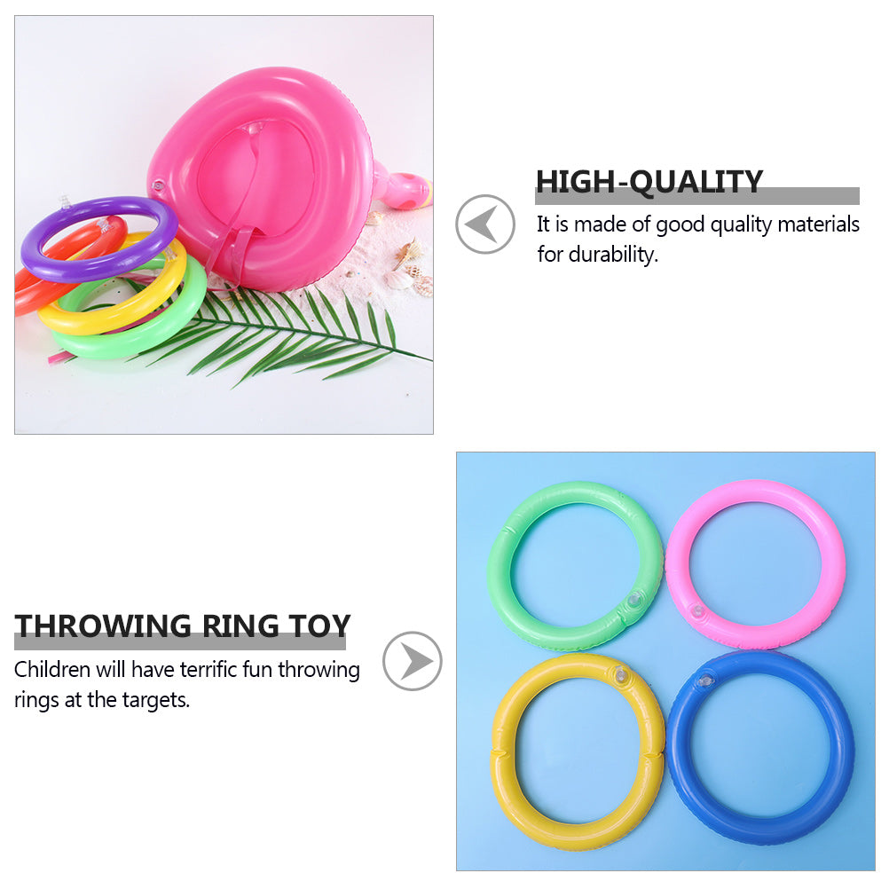 Inflatable Flamingo Hat Ring Tossing Game Toy G1324