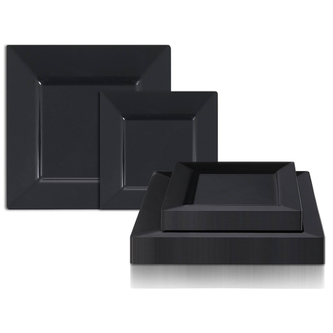 Solid Square Gold Plastic Cake Plates V346443