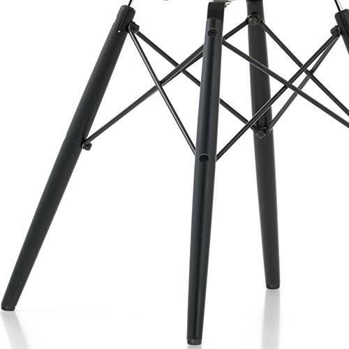 Set of 2 Black Accent Chairs with Wood Legs C177478