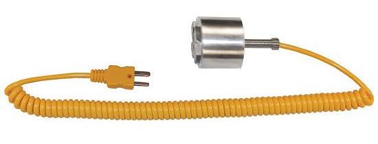 Type-K Thermocouple Probe, Dropping / Magnetic, 1.5 inch L x 1 inch Dia, Exposed Junction, 5 Feet Cable Q742655