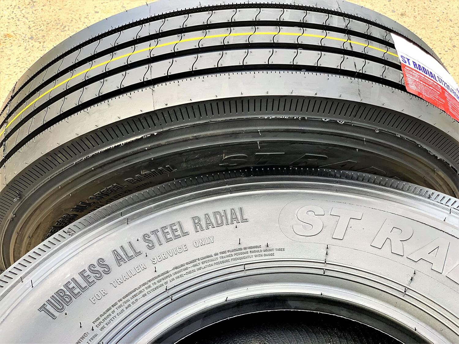 Set of 2 ST235/80R16 All Steel Trailer Radial Tires, 14-Ply, Load Range G L525830