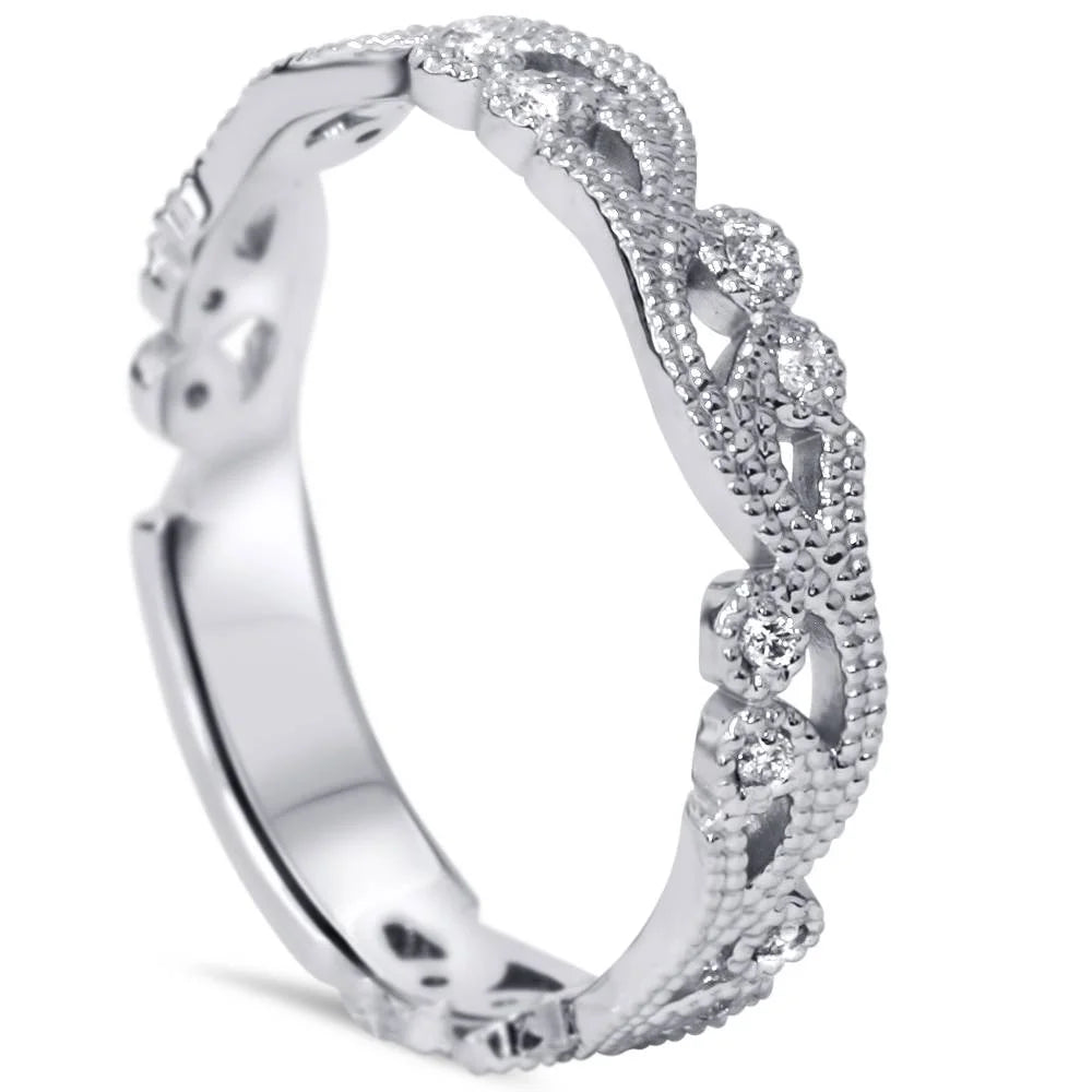 1/6ct Diamond Ring 14K White Gold P393