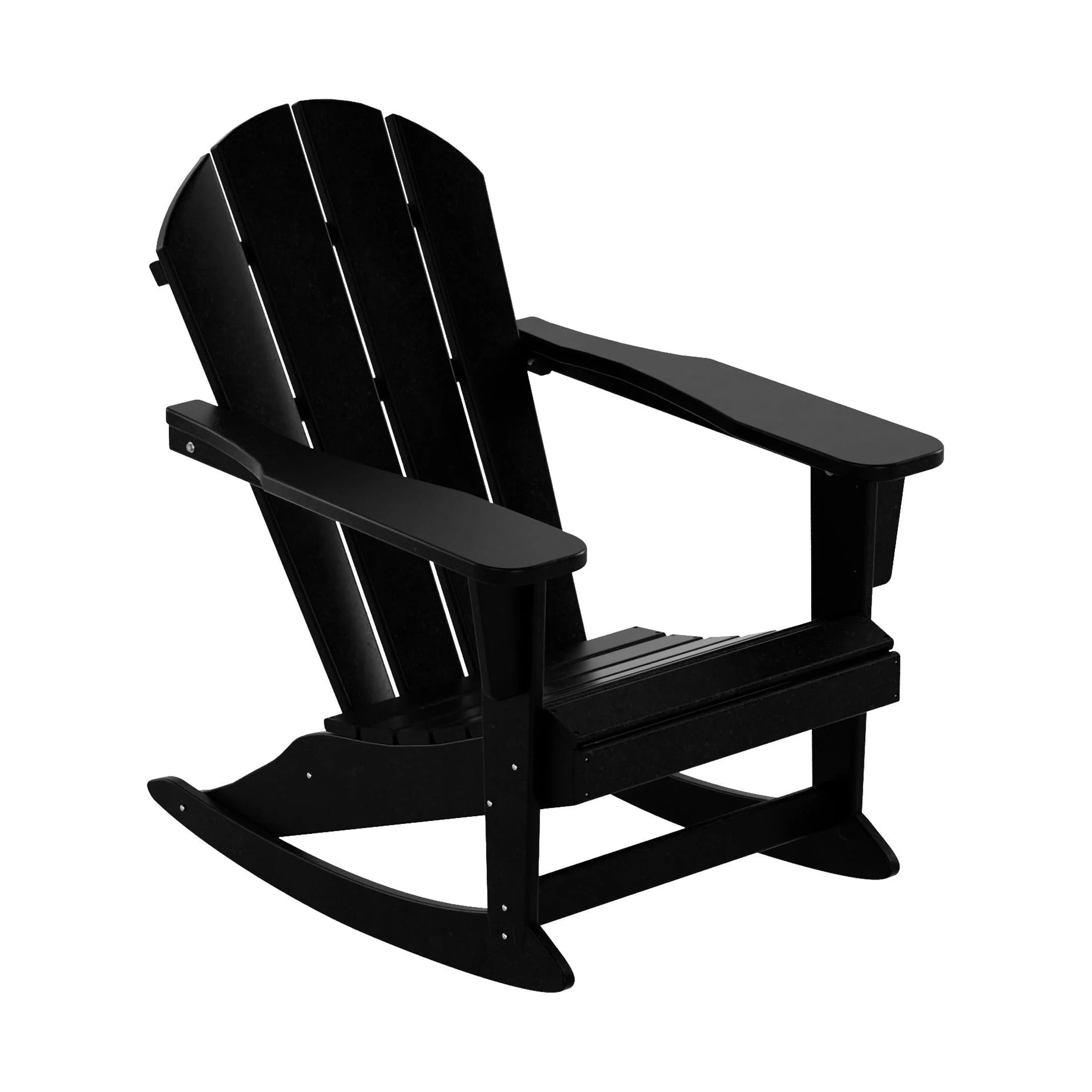 Black 2 Piece Outdoor Rocking Chair Set with Side Table P2045