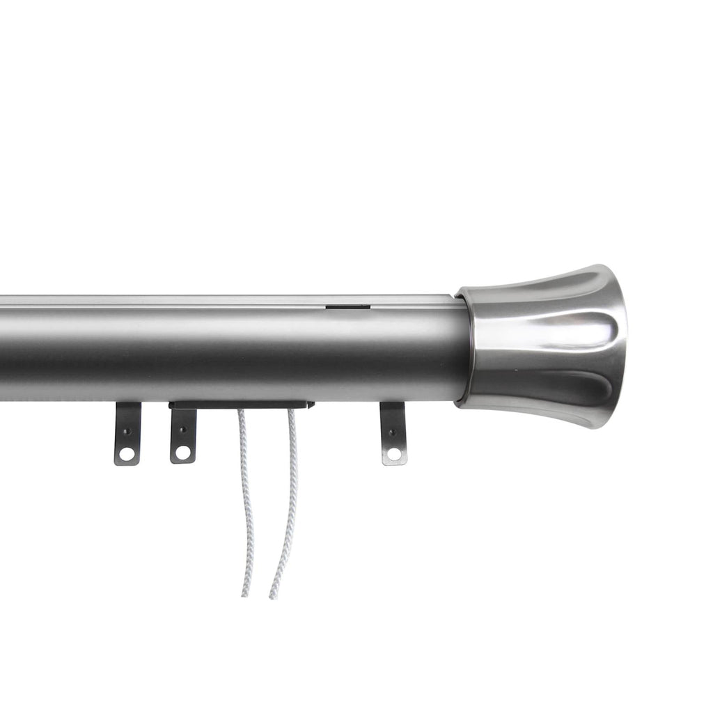 Satin Nickel Flare Decorative Traverse Rod S173265