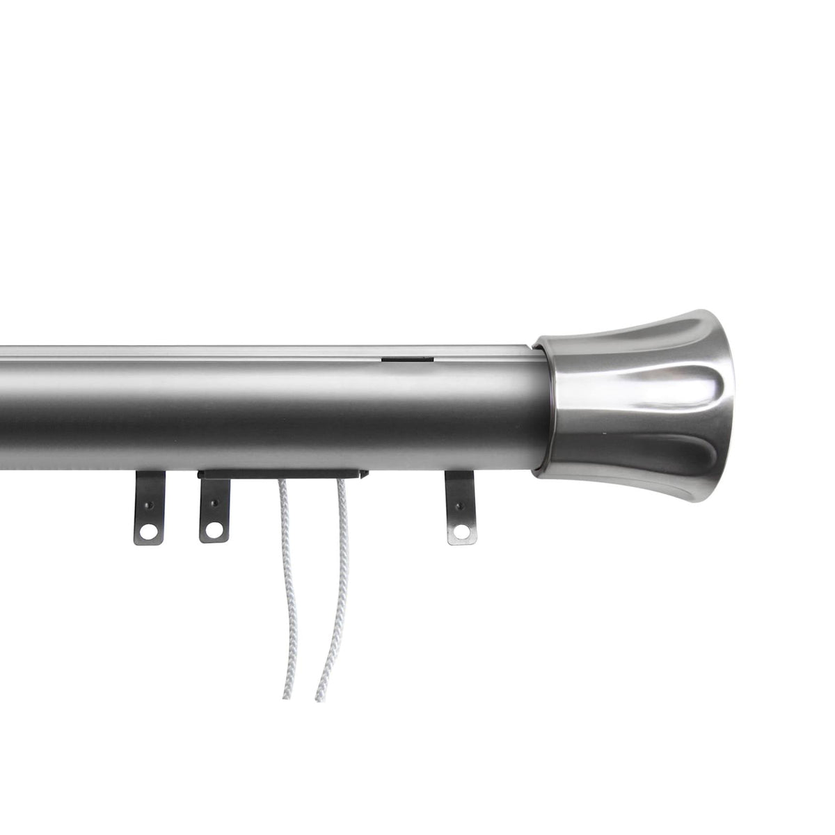 Satin Nickel Flare Decorative Traverse Rod S173265