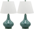 Marine Blue Glass Lamp Set of 2 W303