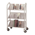 Sloped Shelf Book Cart with Dividers O9051