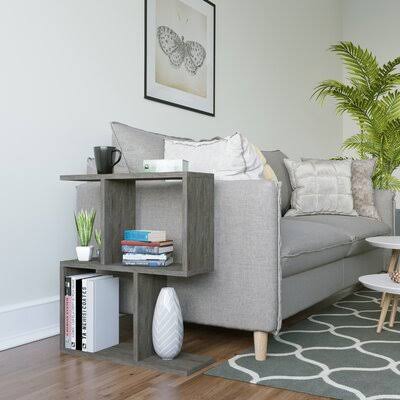 Geometric End Table with Storage X1875