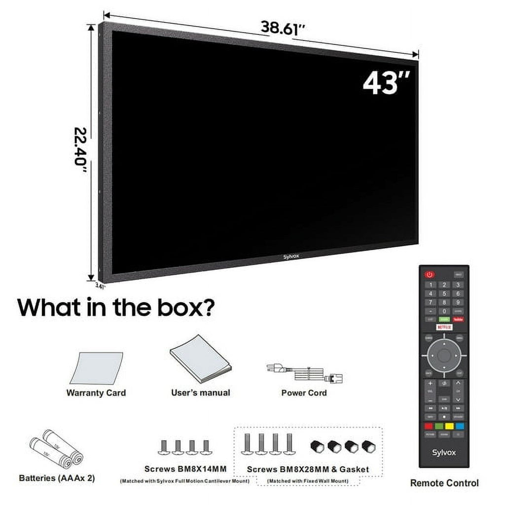 43 inch 2000nits IP66 Waterproof 4K UHD TV Y470320