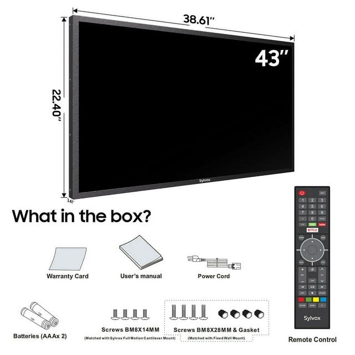 43 inch 2000nits IP66 Waterproof 4K UHD TV Y470320
