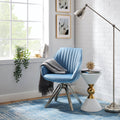 Classical Swivel Office Accent Arm Chair with Chrome Legs S7829