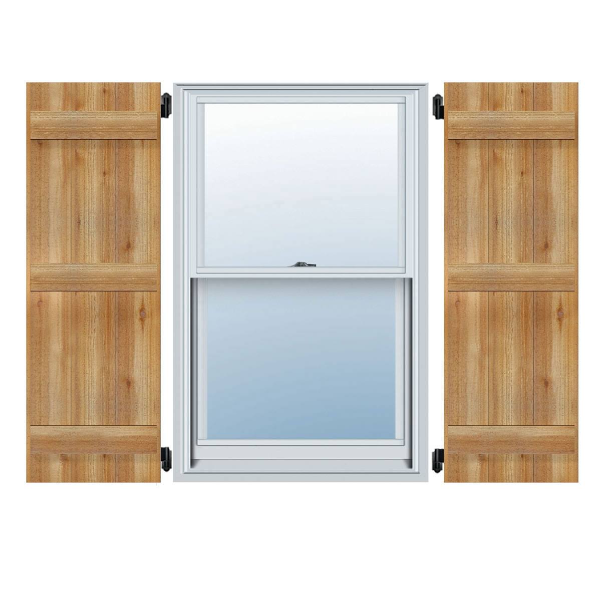 Board-n-Batten Shutters, Rough Sawn Western Red Cedar (Per Pair) V575