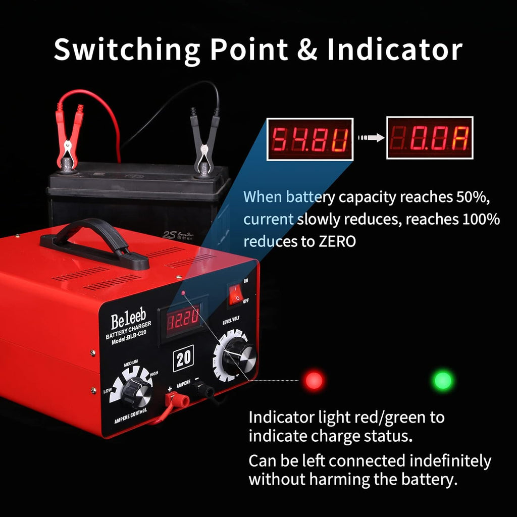 Adjustable Battery Charger 12V 24V 36V 48V with Smart Chip for Lead-Acid Lithium-ion Batteries K34034