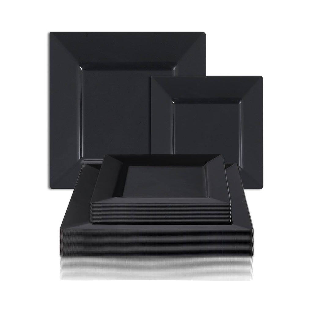 Solid Square Gold Plastic Cake Plates V346443