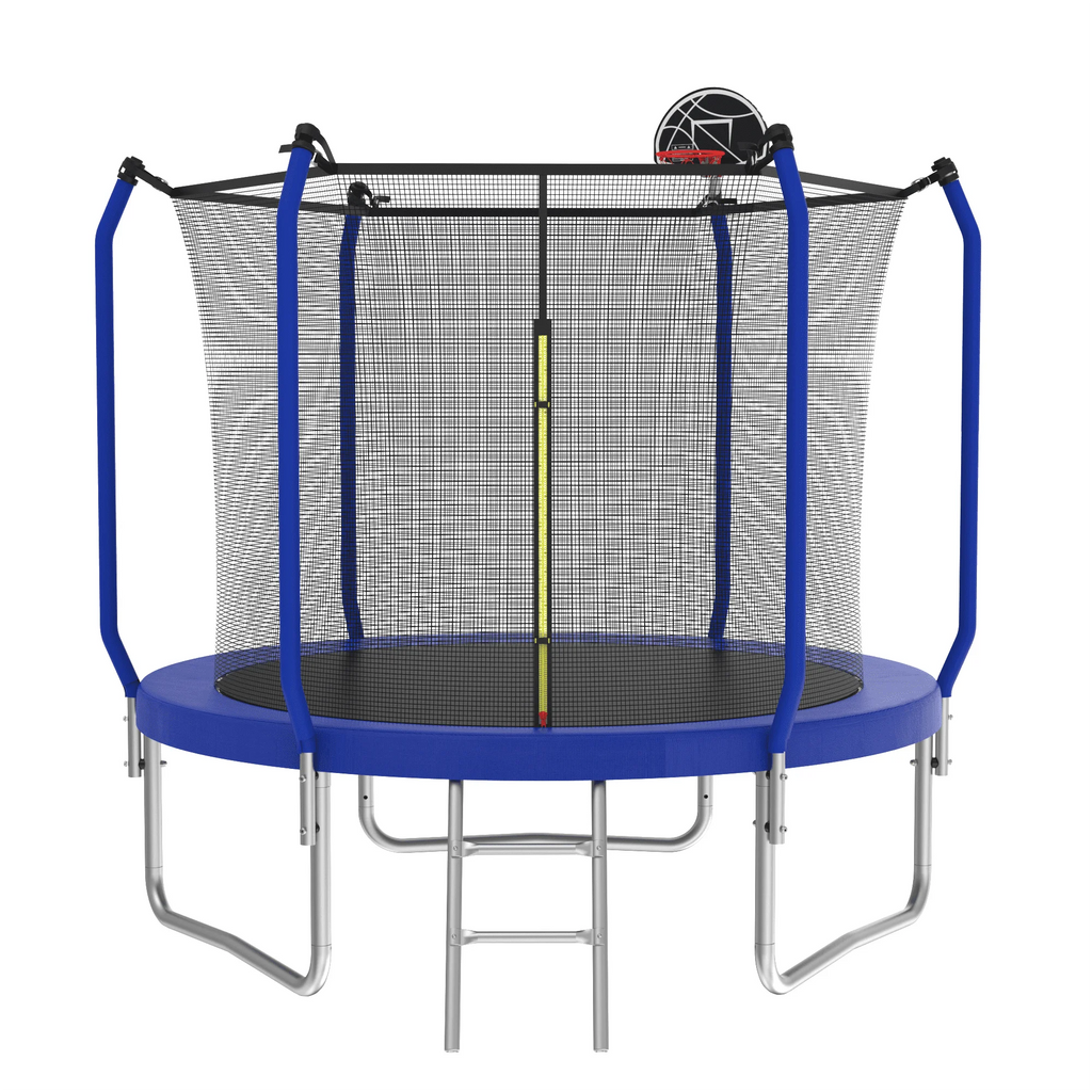 10FT Trampoline with Basketball Hoop and Enclosure Net P254287
