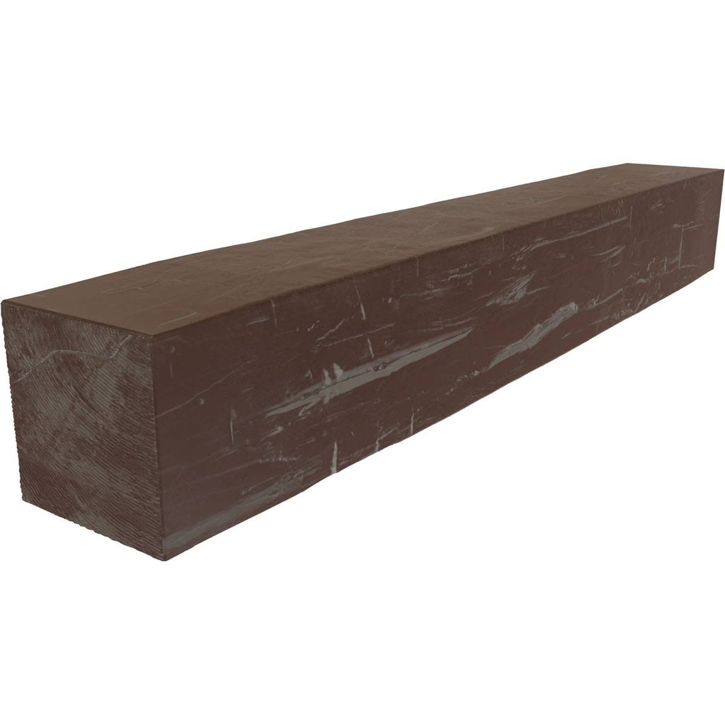 Hand Hewn Faux Wood Fireplace Mantel, Aged Pecan P5168