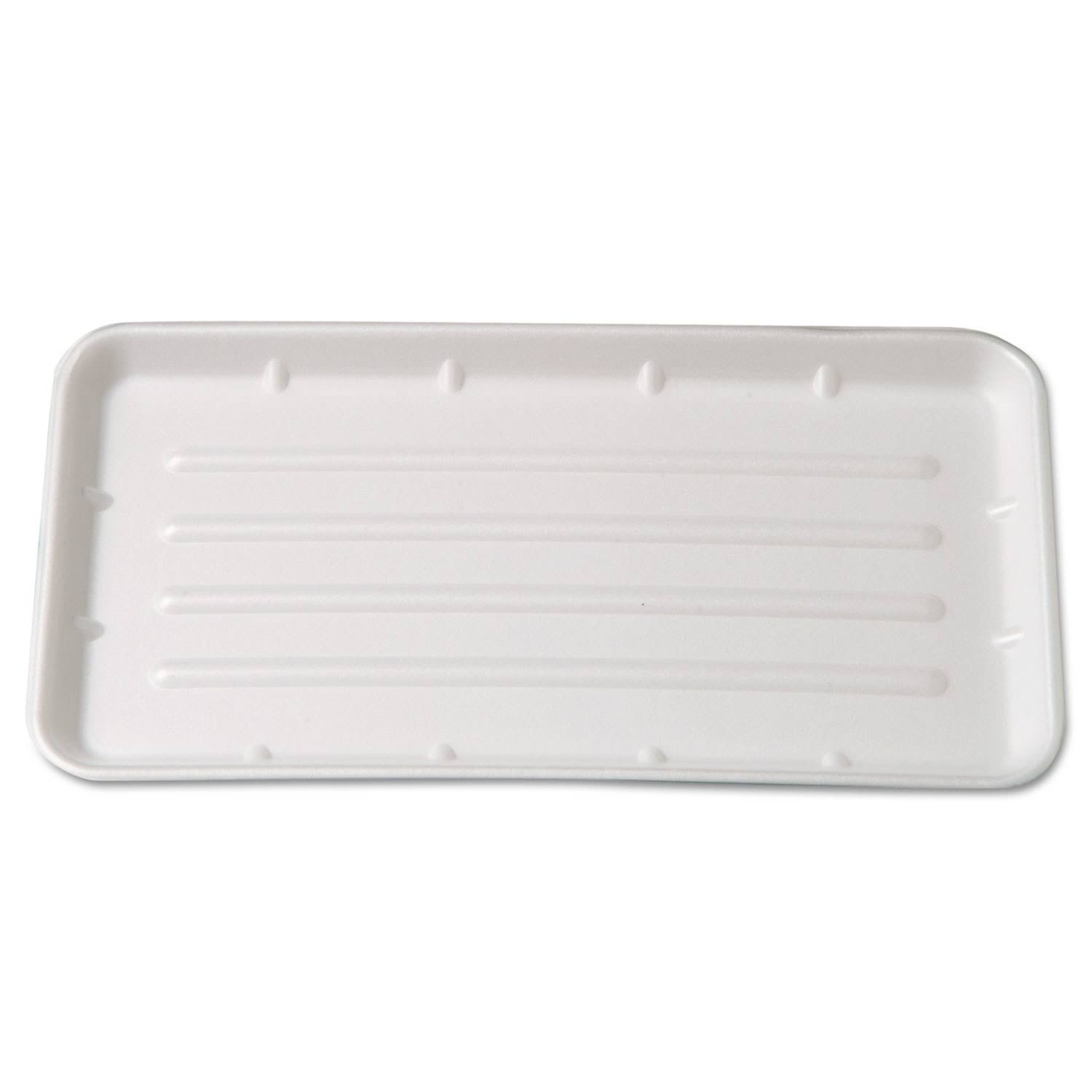 White Foam Trays 8 x 14 3/4 x 1 125/Bag 2 Bags/Carton B82572