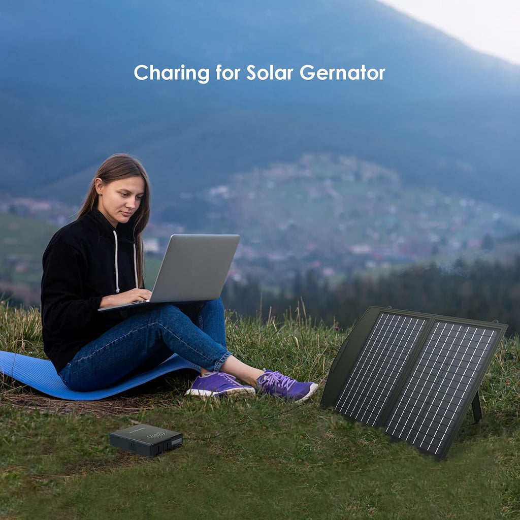 60W Foldable Monocrystalline Waterproof IP66 Portable Solar Panel W72462