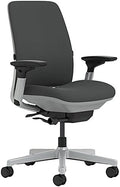 Graphite Chair with Platinum Base & Hard Floor Casters M924
