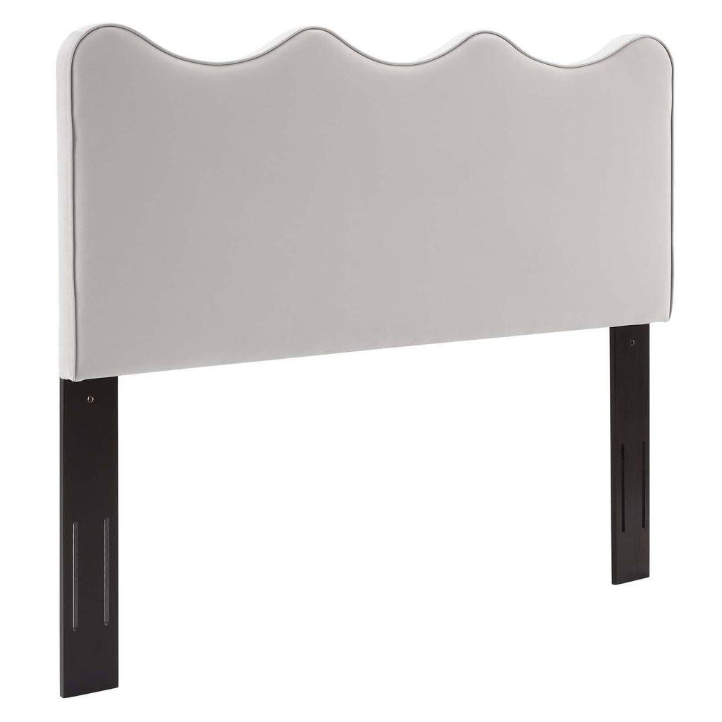 Light Gray Velvet Headboard King/California King J752259