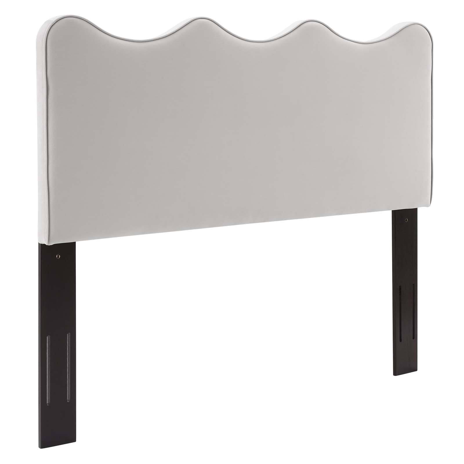 Light Gray Velvet Headboard King/California King J752259