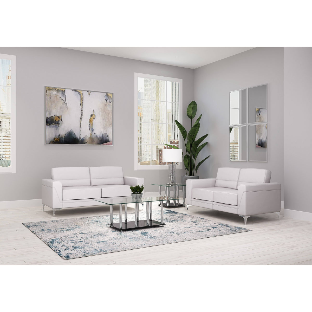 Light Grey Loveseat X20887