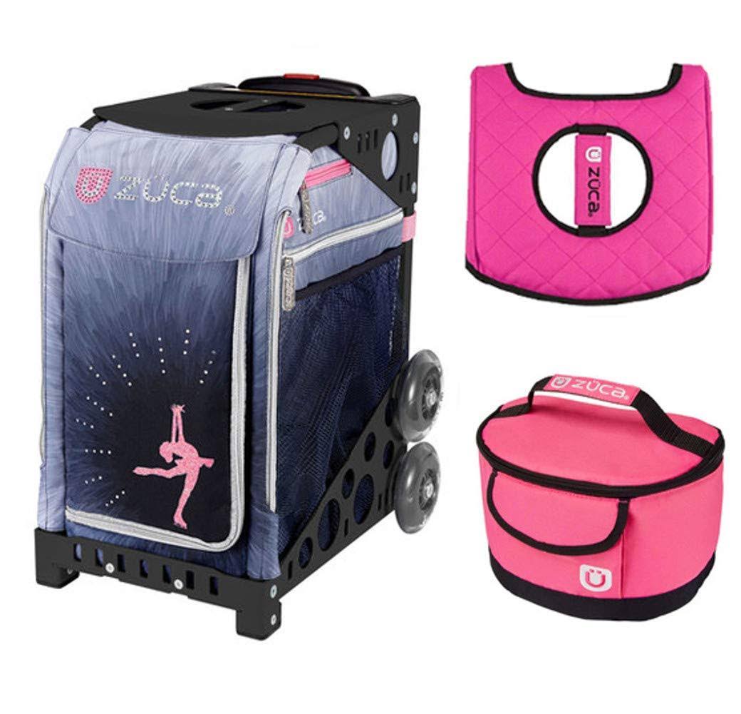 Hot Pink/Black Seat Cover and Pink Lunchbox with Black Frame Sport Bag A718