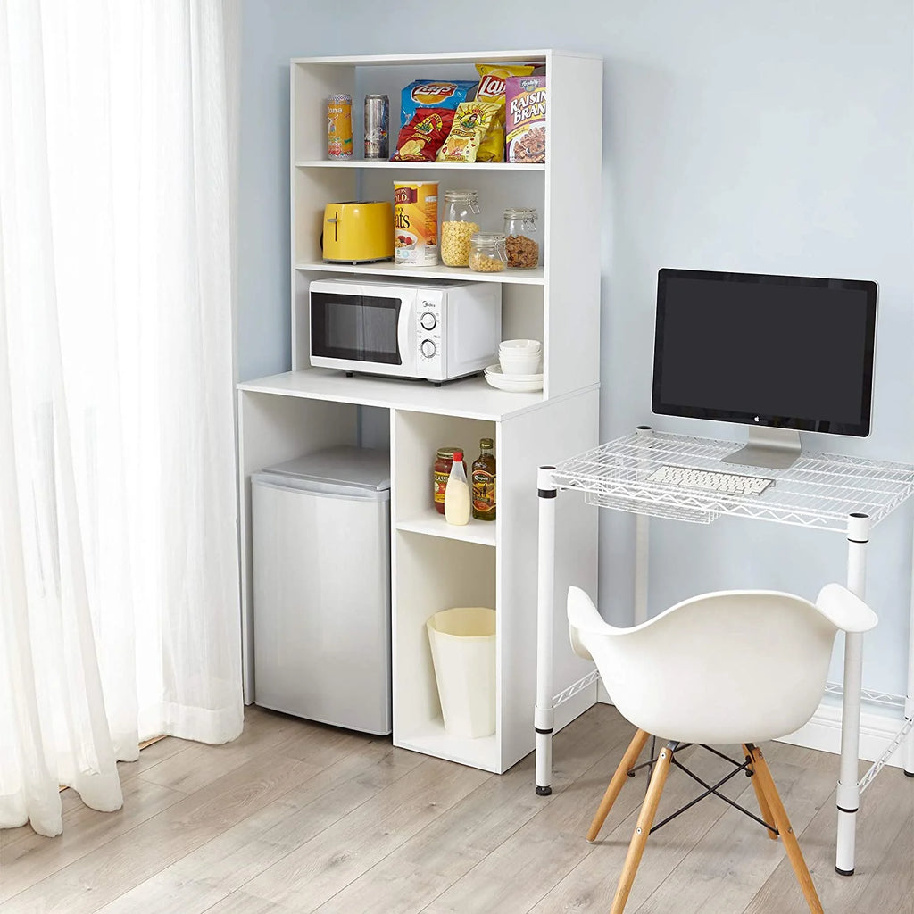 White Mini Fridge Dorm Station with Top J968695
