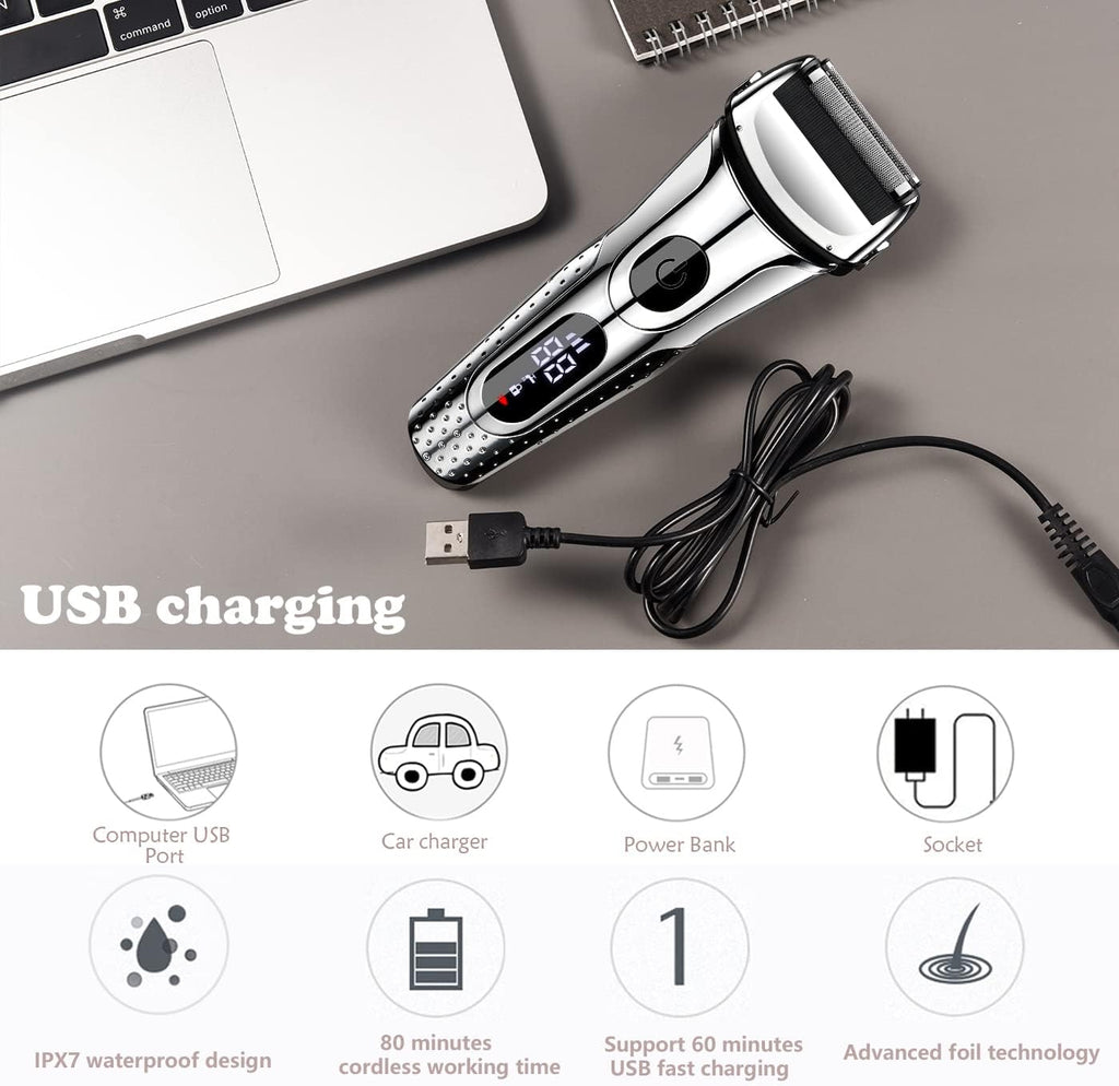Silver Electric Foil Shaver, Pack of 2 E7815