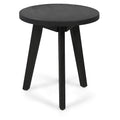 Dark Gray Acacia Wood Side Table H4177