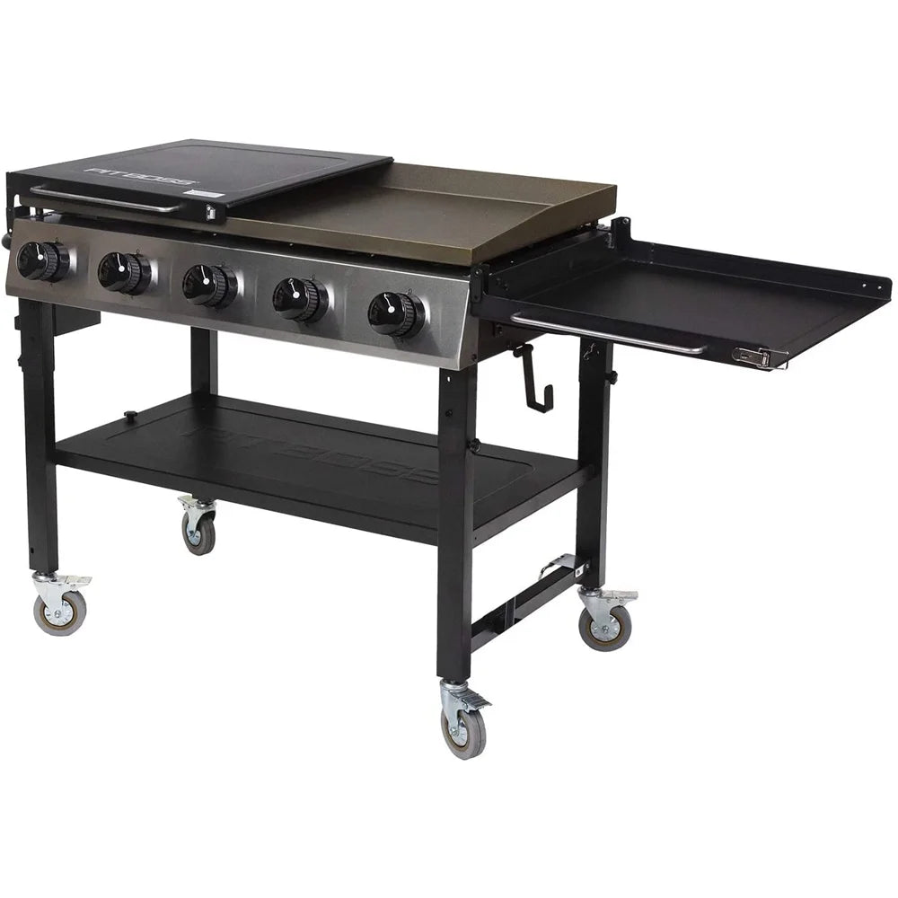 5-burner Propane Griddle, 62,000 BTU, 753 sq. in. Surface with 4-burner Griddle Cover L62185